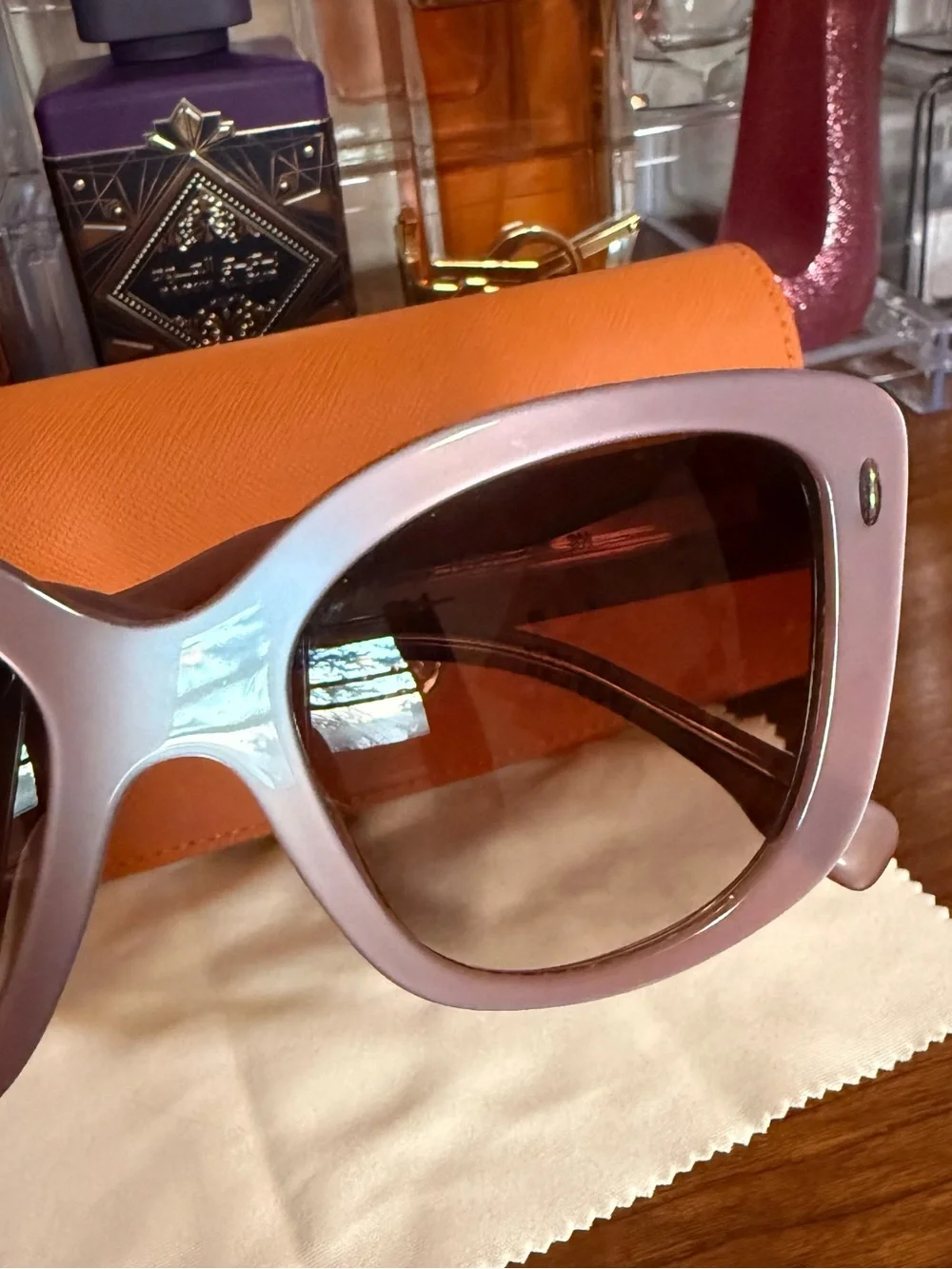 Tory Burch Oversized Sunglasses in Mauve Pink Purplish